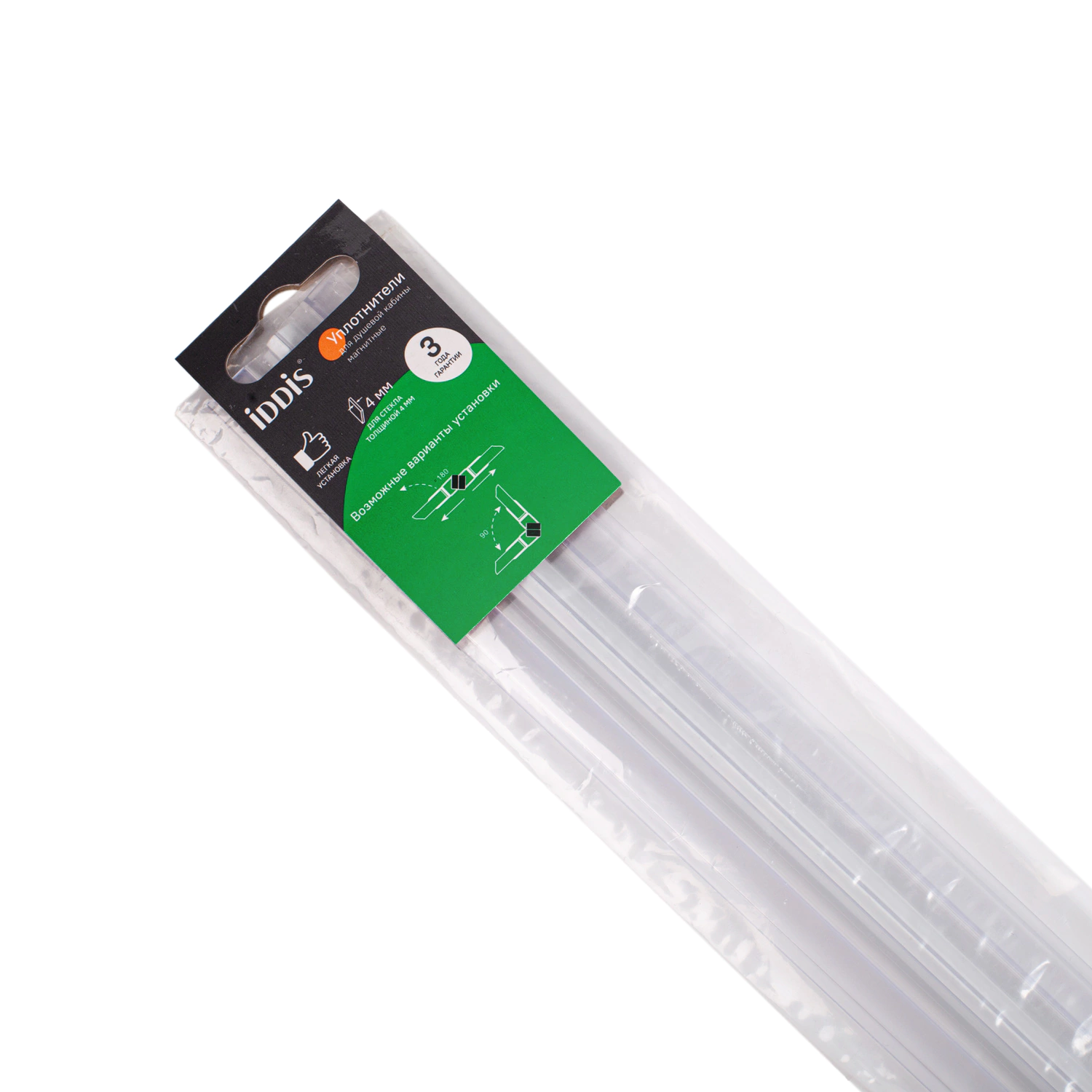 Магнитные уплотнители для душевого ограждения IDDIS 4 мм 2 шт