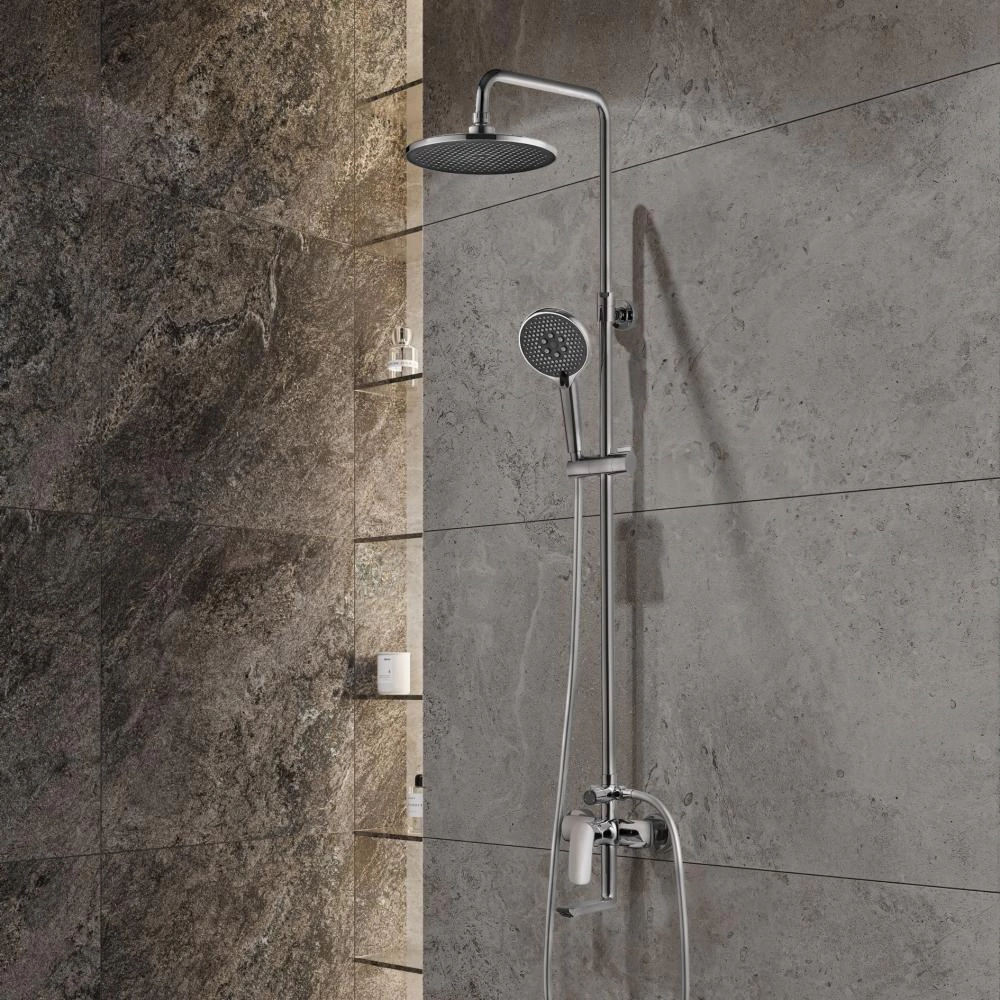 Душевая система со смесителем и верхним душем CULTO Noks d23 см хром