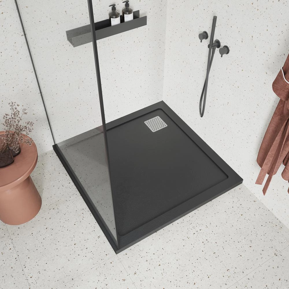 Душевой поддон Галерея М 100х100х3 см квадратный черный