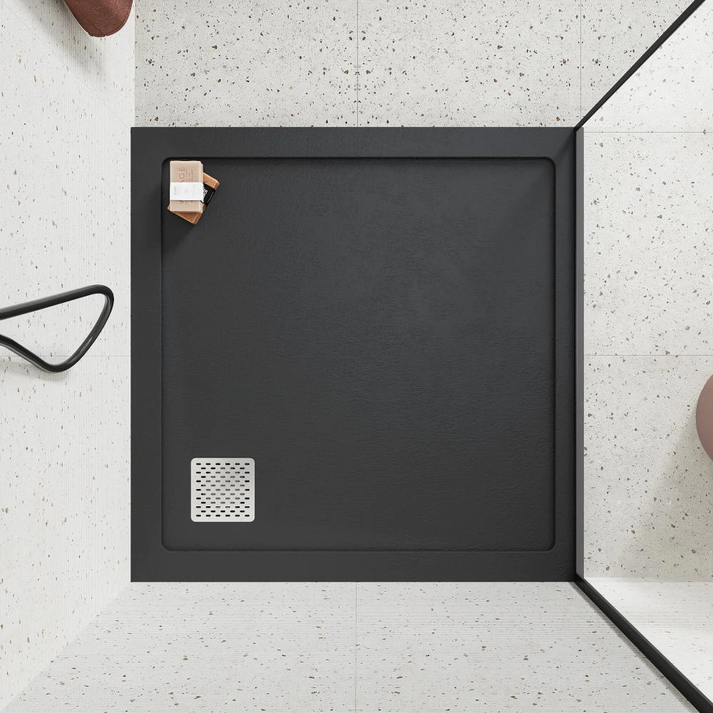 Душевой поддон Галерея М 100х100х3 см квадратный черный