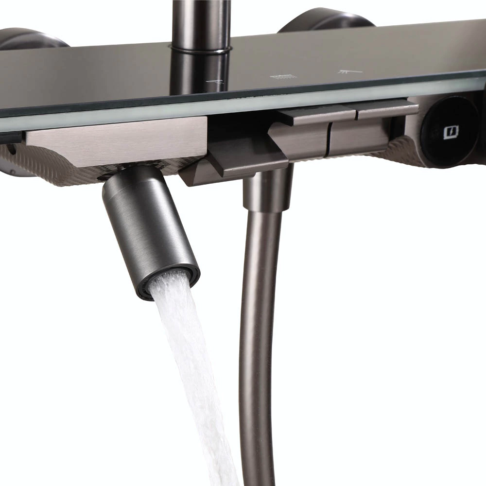 Душевая система со смесителем и верхним душем TOKITO графит