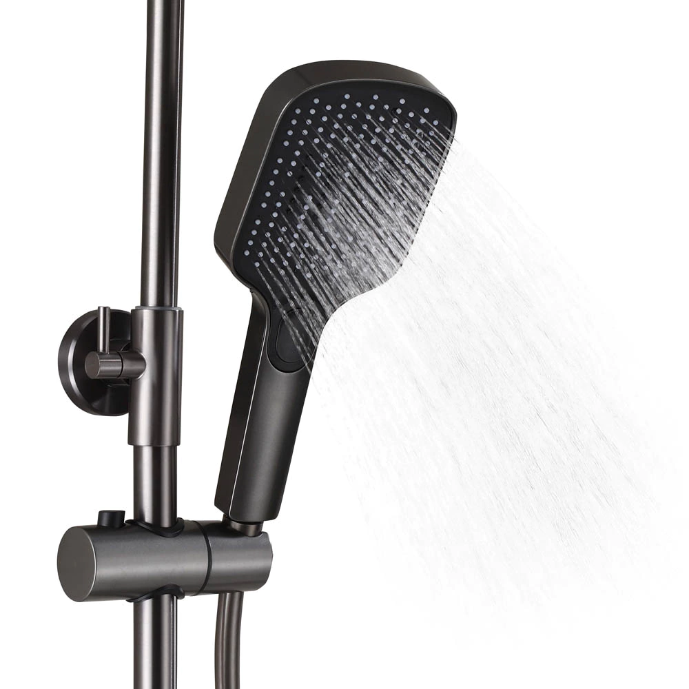 Душевая система со смесителем и верхним душем TOKITO графит
