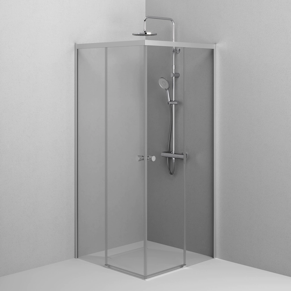 Душевое ограждение AM.PM X-Joy 90х90х190 см квадрат матовый хромированный профиль