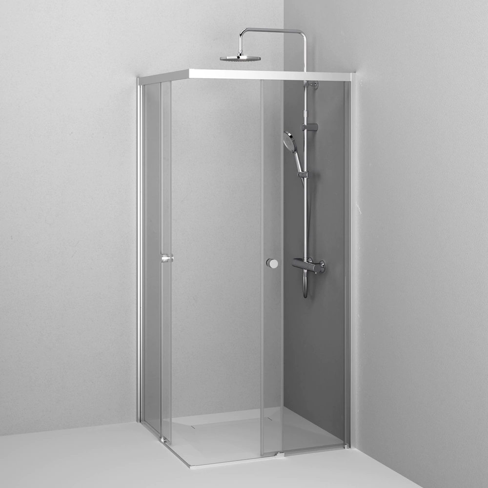 Душевое ограждение AM.PM X-Joy 90х90х190 см квадрат матовый хромированный профиль