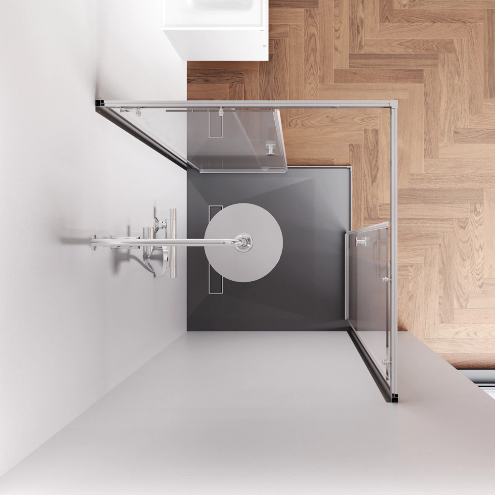 Душевое ограждение AM.PM X-Joy 90х90х190 см квадрат матовый хромированный профиль