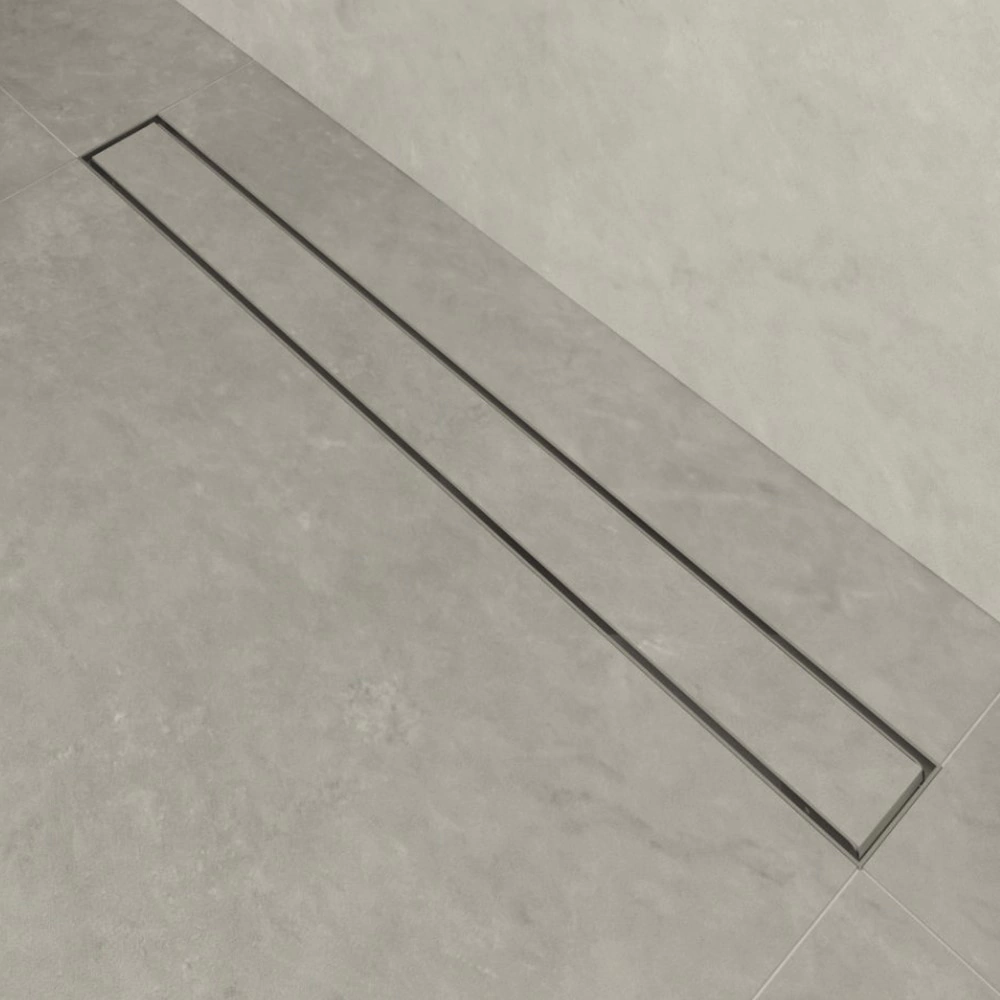 Трап для душа PlastBrno 2в1 400 мм под плитку горизонтальный сатин