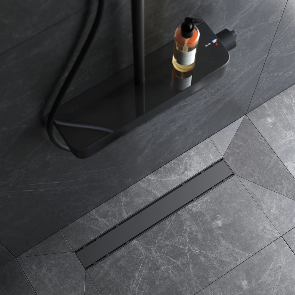 Трап для душа AM.PM Prime Flow 600 мм под плитку черный