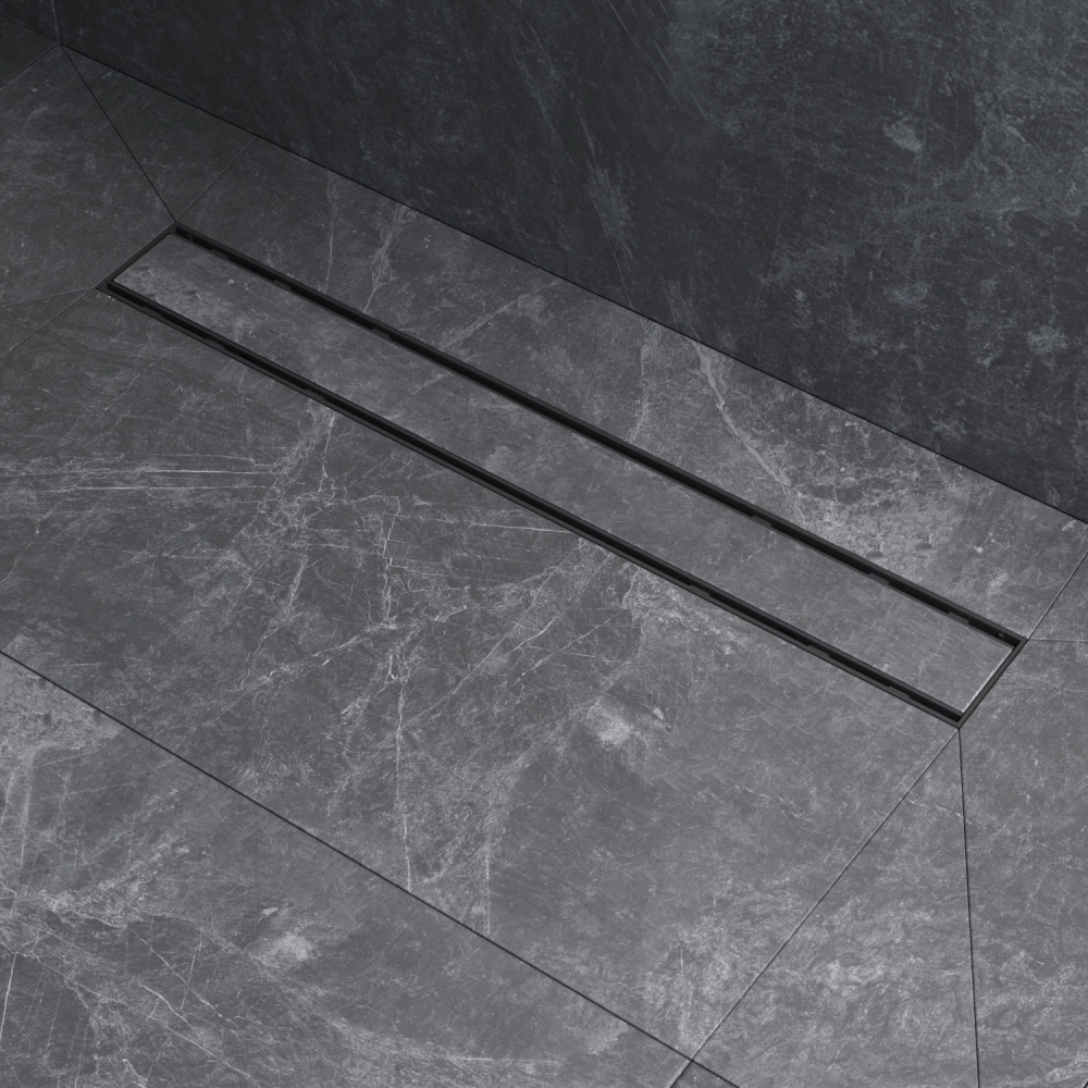 Трап для душа AM.PM Prime Flow 600 мм под плитку черный