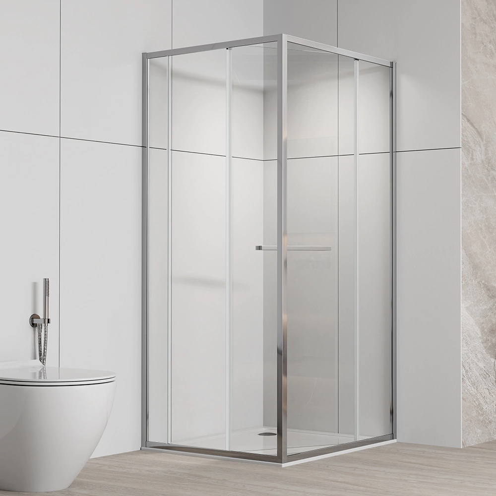 Душевое ограждение FLUMEN DESIGN Ardennes 100х100х195 см прозрачное стекло профиль хром