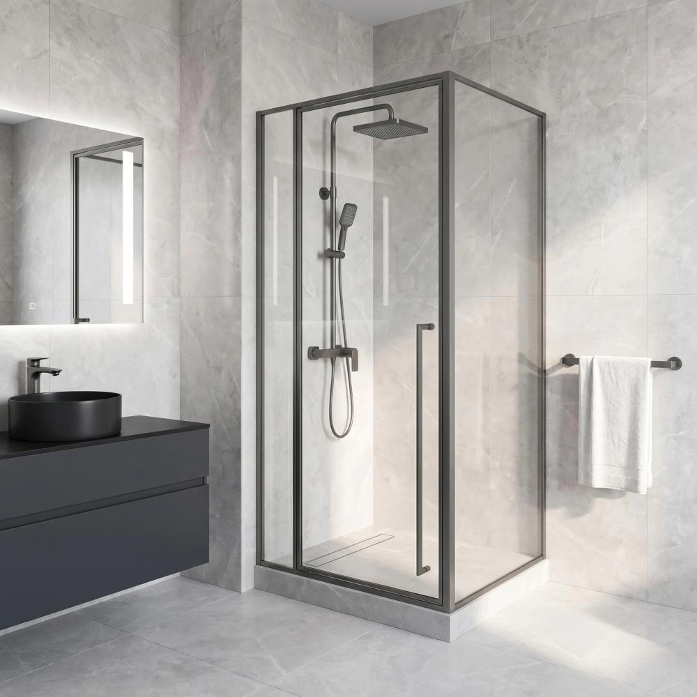 Душевое ограждение FLUMEN DESIGN Orlean 120х80х195 см прозрачное стекло профиль хром