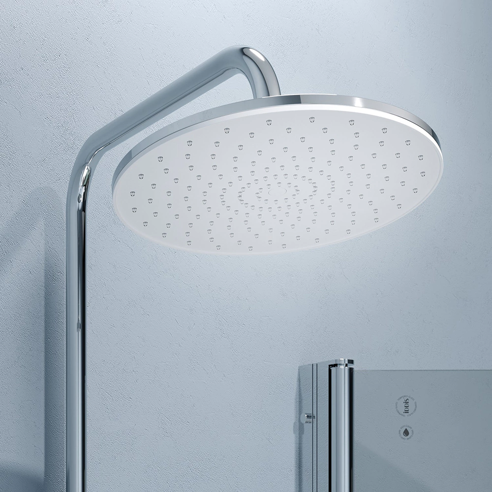 Душевая система со смесителем и верхним душем IDDIS Shelfy d25 см хром