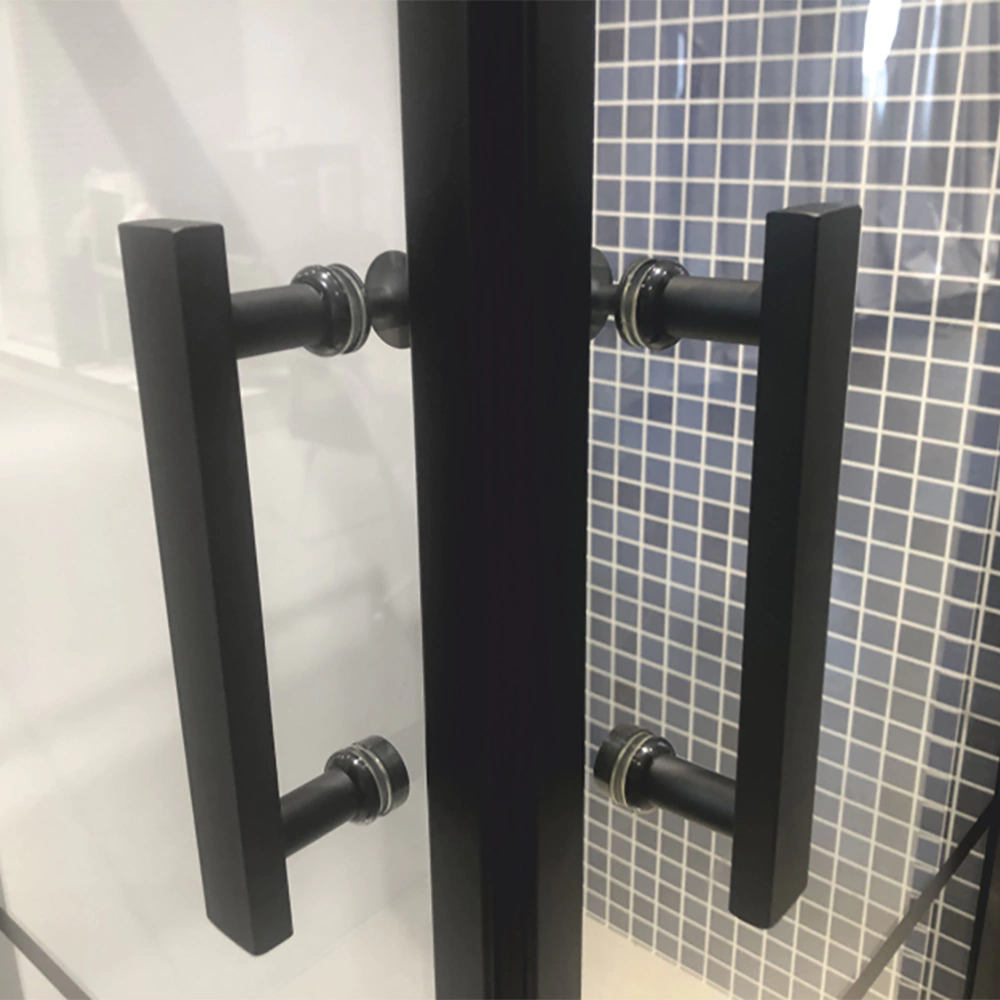 Душевое ограждение FLUMEN DESIGN Tuluza 100х80х195 см прозрачное стекло черный профиль