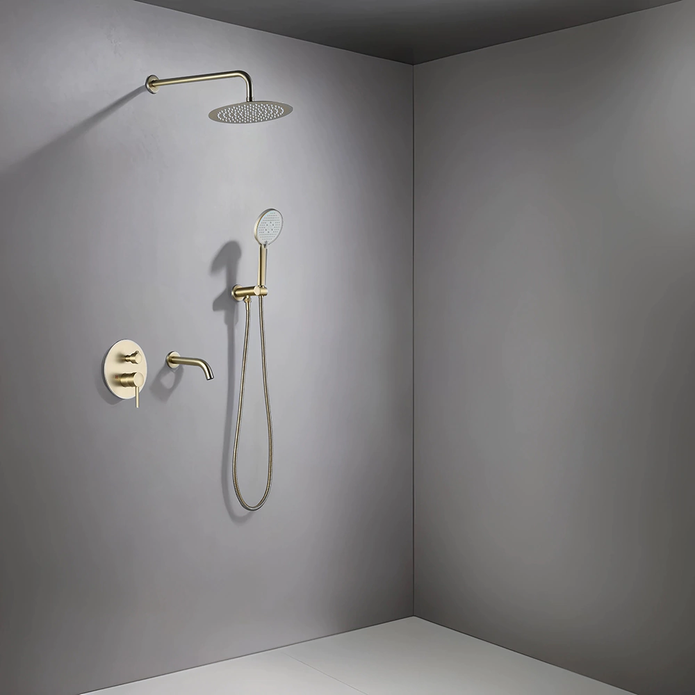 Смеситель встраиваемый Esko 7 в 1 для ванны и душа золото