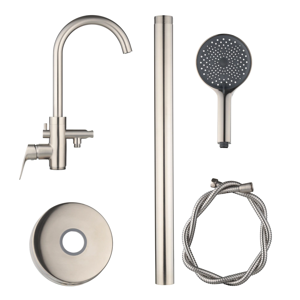 Смеситель для ванны FLUMEN DESIGN Rimini напольный сатин