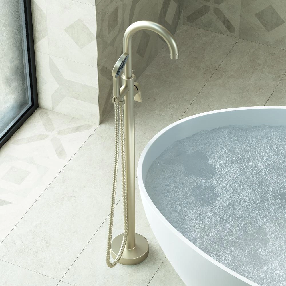 Смеситель для ванны FLUMEN DESIGN Rimini напольный сатин