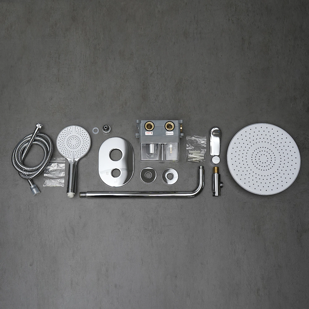 Смеситель встраиваемый LEMARK Ortus верхний душ, ручной душ хром