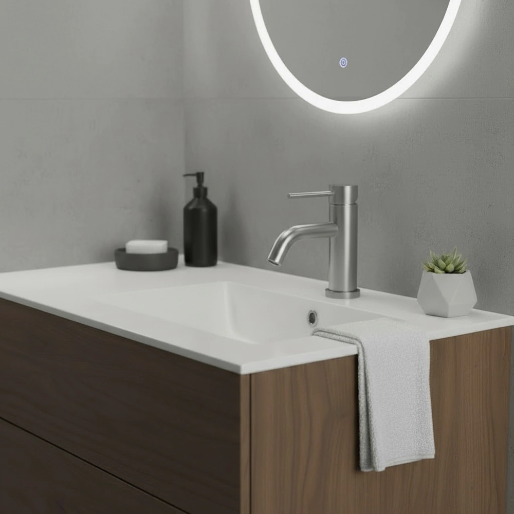 Смеситель для раковины VODA нержавеющая сталь