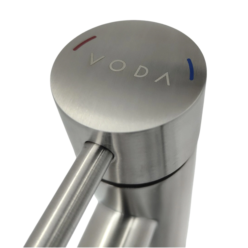 Смеситель для раковины VODA средний нержавеющая сталь