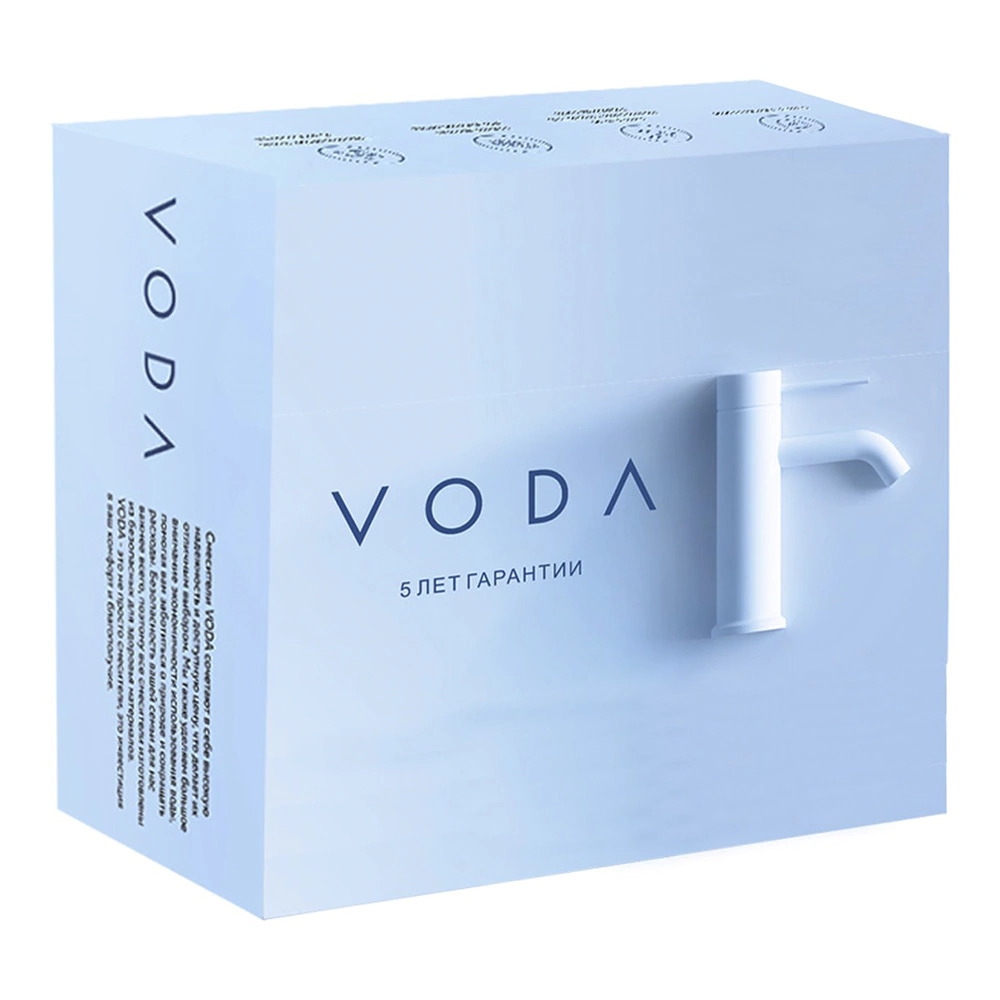 Смеситель для раковины VODA средний нержавеющая сталь