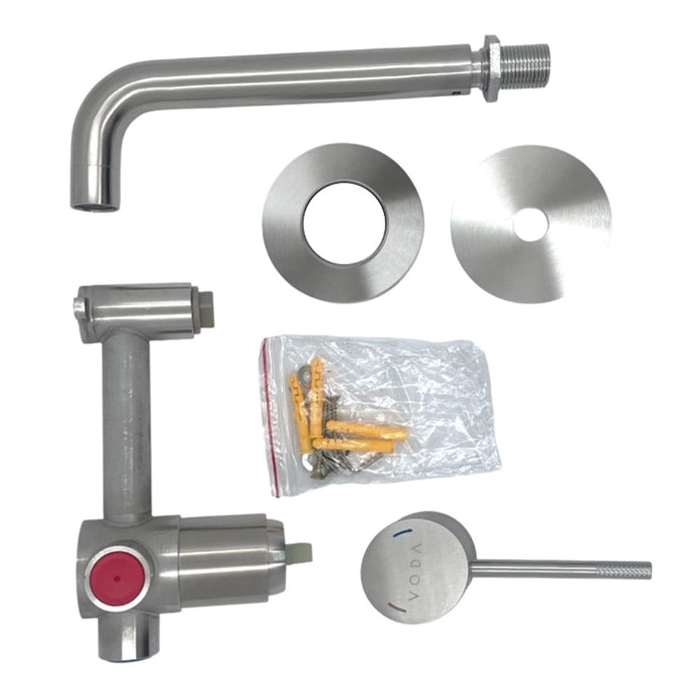 Смеситель встраиваемый VODA нержавеющая сталь