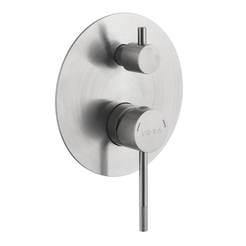 Смеситель встраиваемый VODA верхний душ, ручной душ нержавеющая сталь