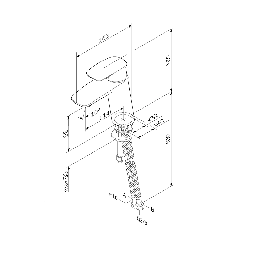 Смеситель для раковины AM.PM Spirit V2.1 хром