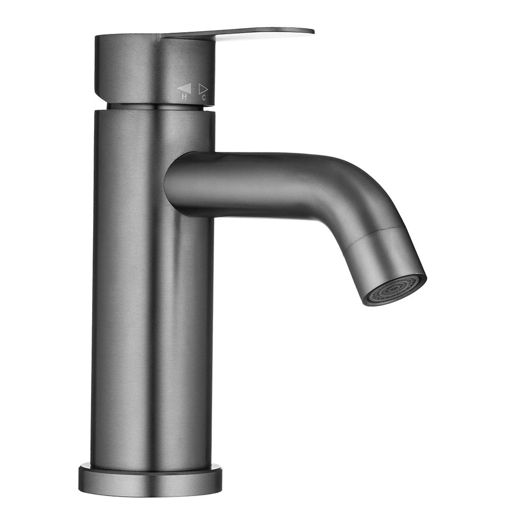 Смеситель для раковины LATUNO нержавеющая сталь графит