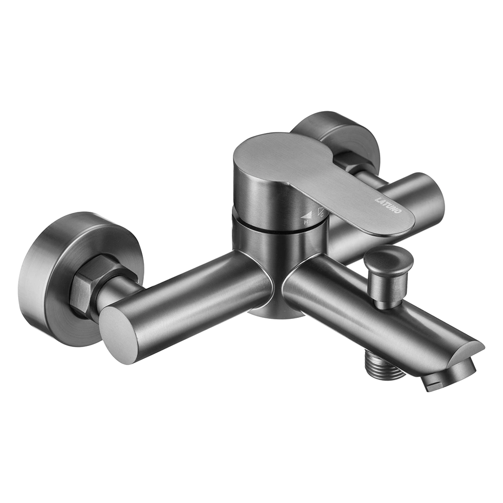 Смеситель для ванны LATUNO нержавеющая сталь графит