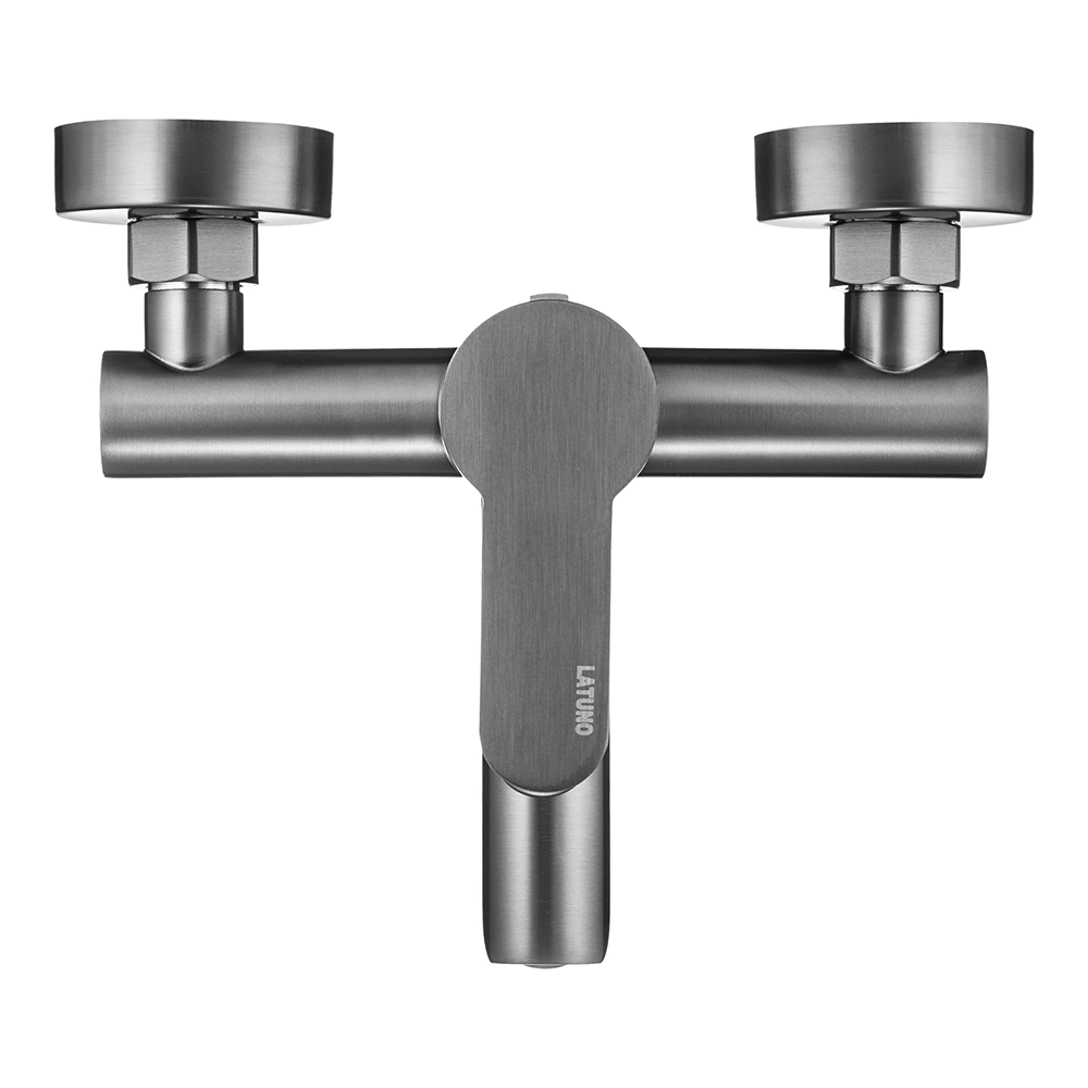 Смеситель для ванны LATUNO нержавеющая сталь графит