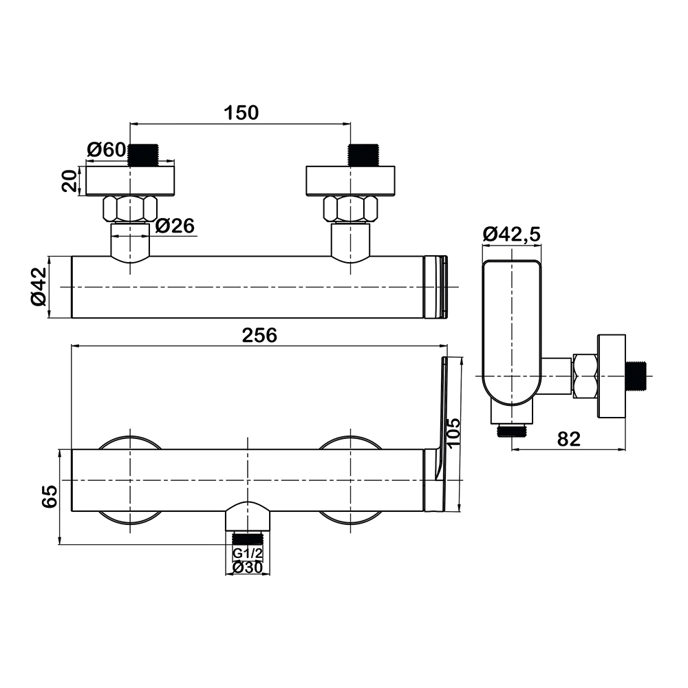 Смеситель для душа SWEDBE Velo хром