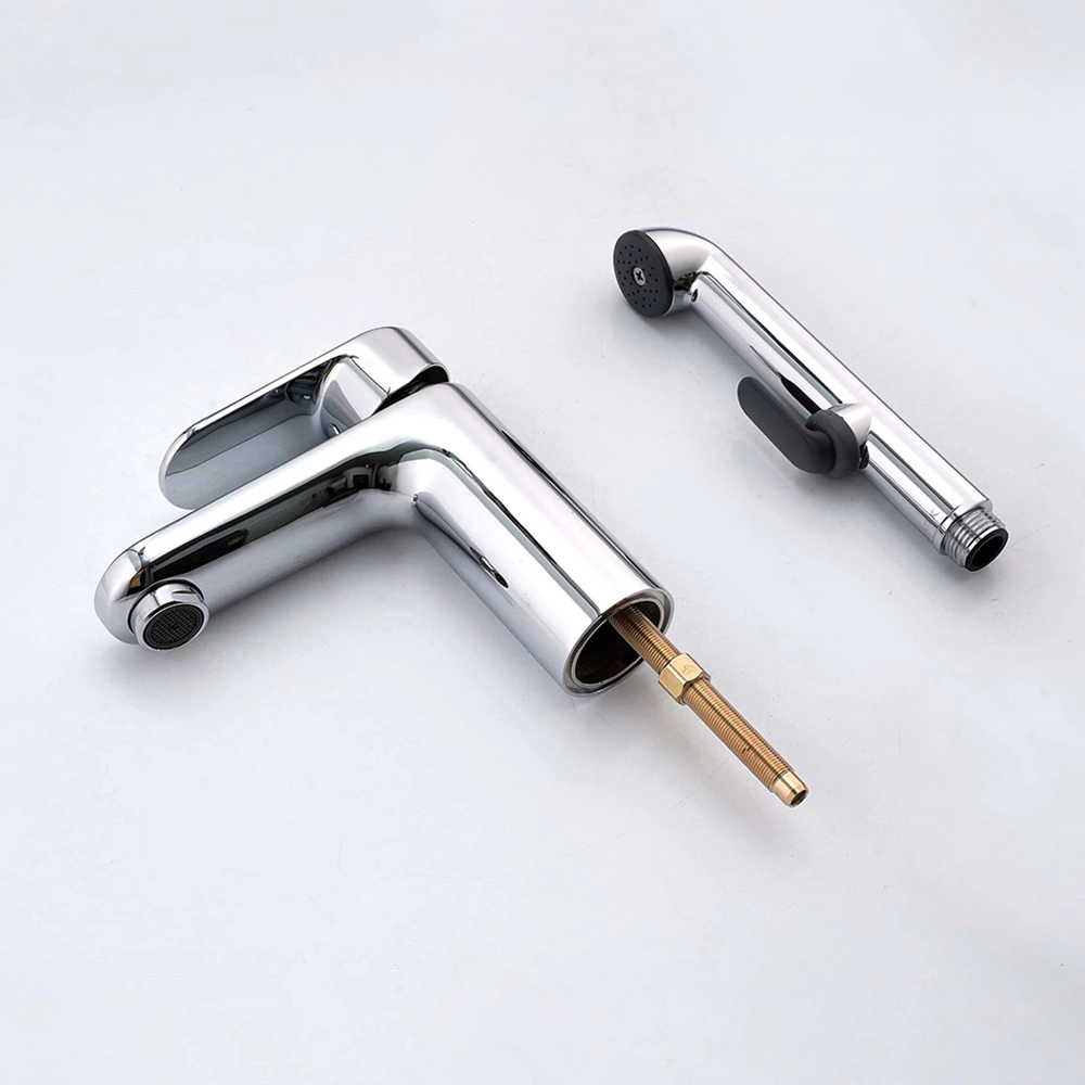 Смеситель для раковины AQUATEK Ника с гигиеническим душем хром