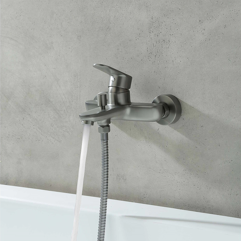 Смеситель для ванны AQUATEK Ника графит