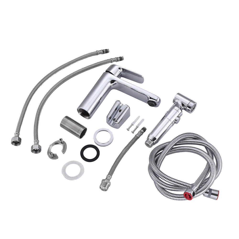 Смеситель для раковины TOKITO Yamanashi с гигиеническим душем хром