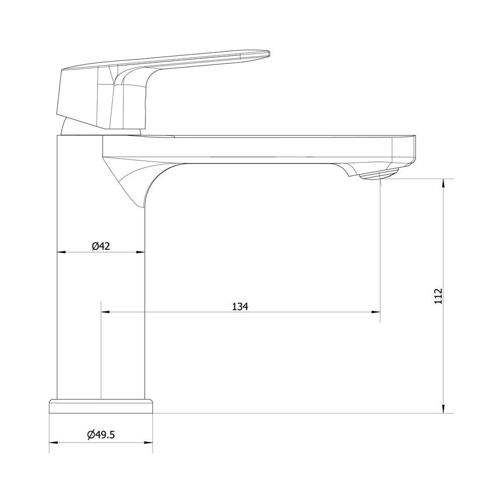 Смеситель для раковины TOKITO Yamanashi с гигиеническим душем хром
