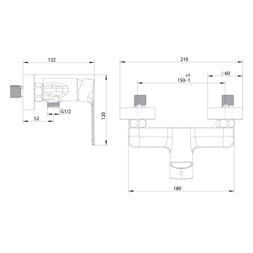 Смеситель для душа TOKITO Yamanashi с набором для душа хром