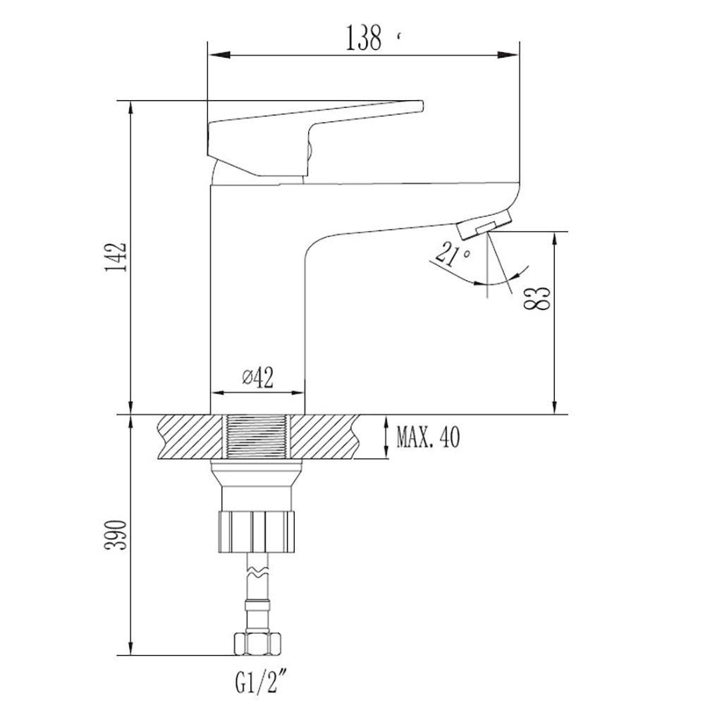 Смеситель для раковины Esko Venezia III хром