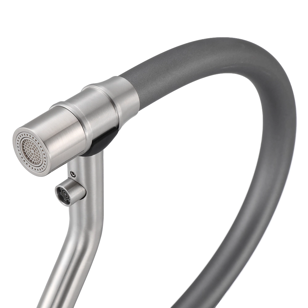 Смеситель для кухни TOKITO с гибким изливом и подключением фильтра сатин