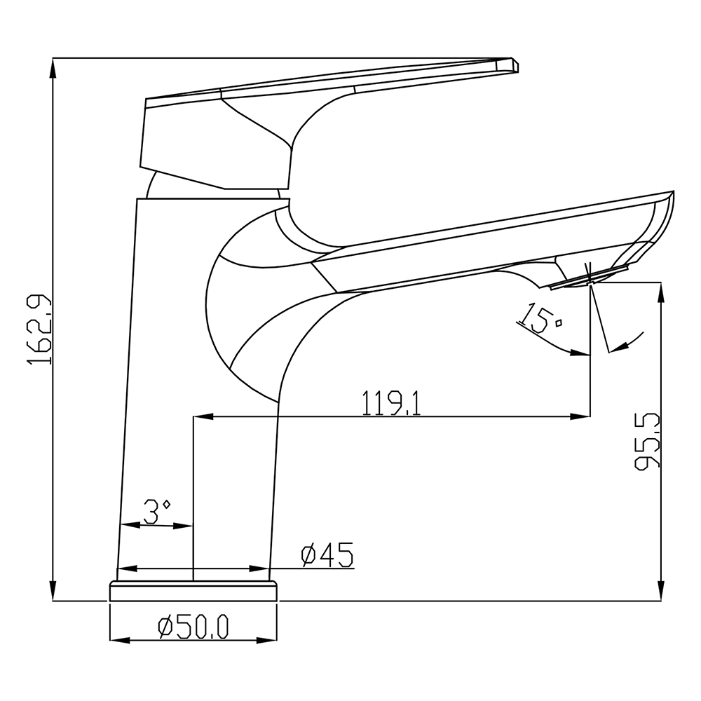 Смеситель для раковины SWEDBE Venado хром