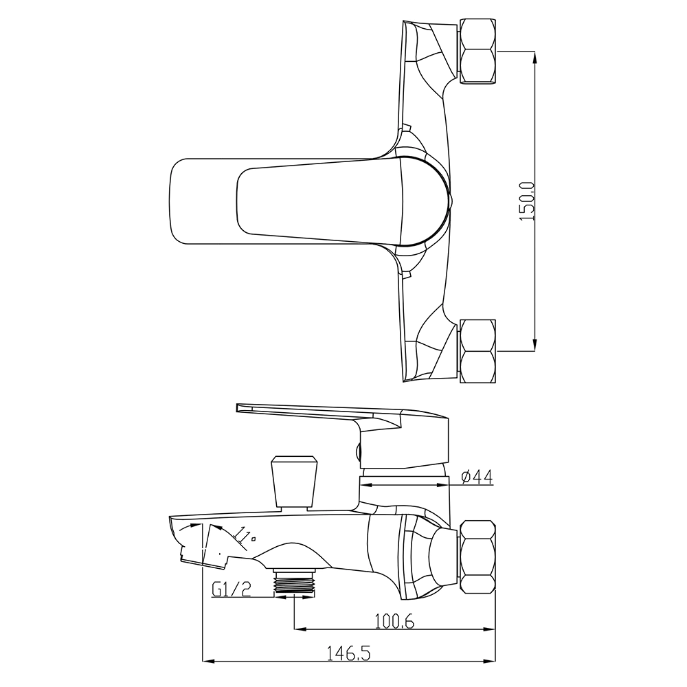 Смеситель для ванны SWEDBE Mars хром