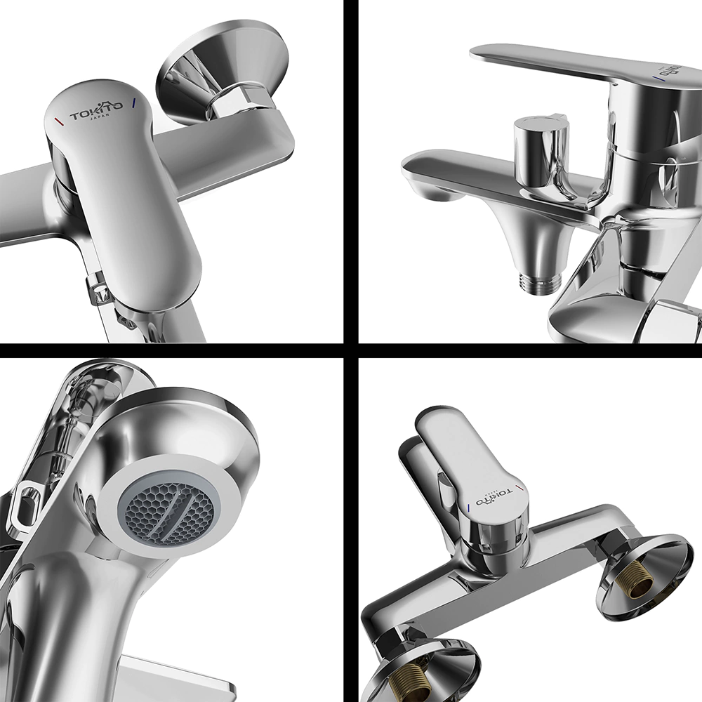 Смеситель для ванны TOKITO Kanda с набором для душа хром