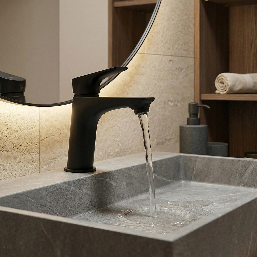 Смеситель для раковины FLUMEN DESIGN Orlean черный