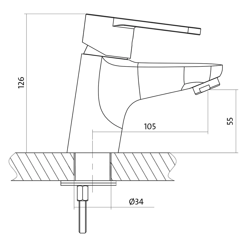 Смеситель для раковины Cersanit Cari хром