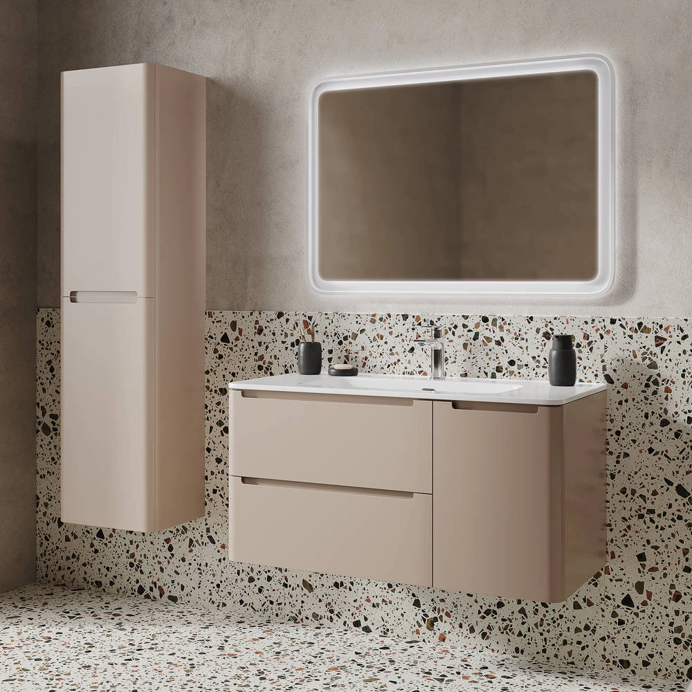 Тумба с раковиной IDDIS Edifice 100 см капучино