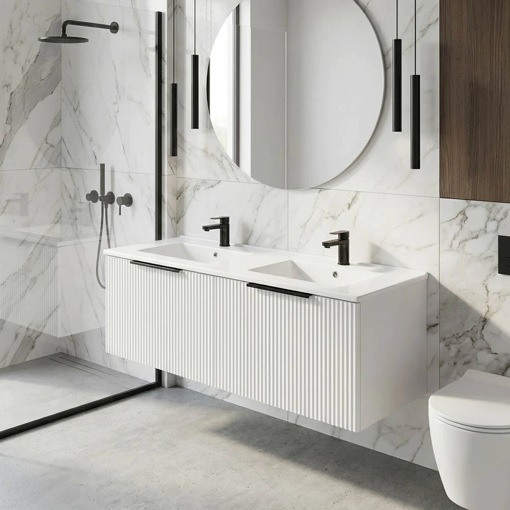 Тумба без раковины FLUMEN DESIGN Валенсия 80 см подвесная белая