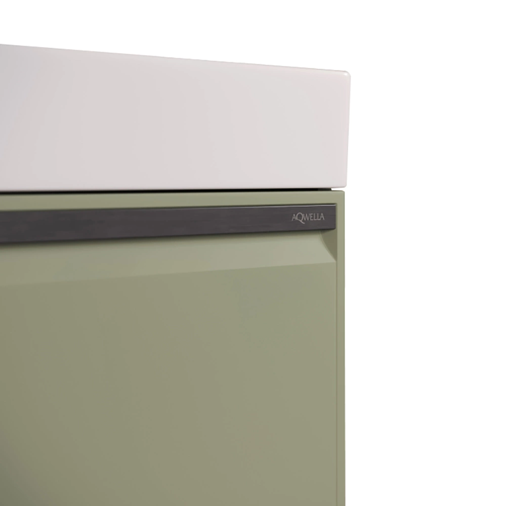 Тумба с раковиной AQWELLA Pure 65 см подвесная шалфей зеленый