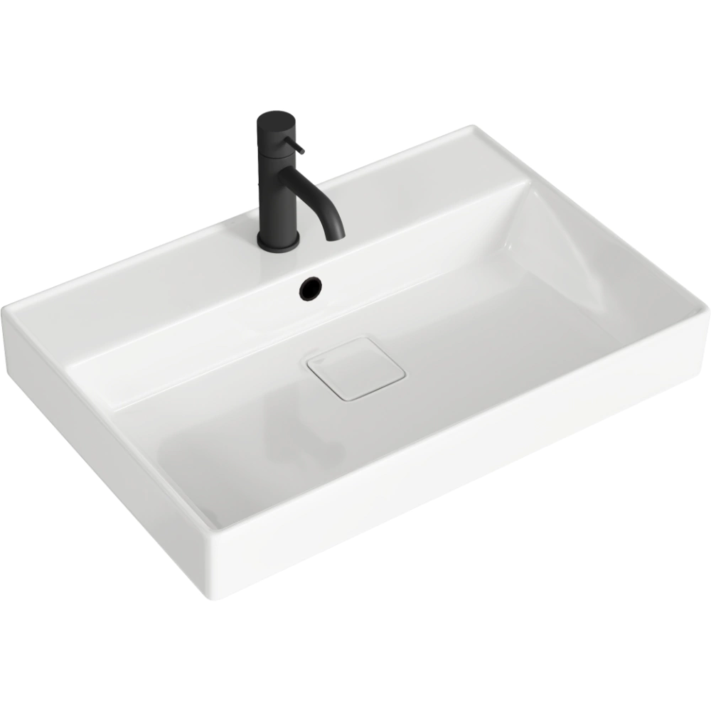 Тумба с раковиной AQWELLA Pure 65 см подвесная шалфей зеленый