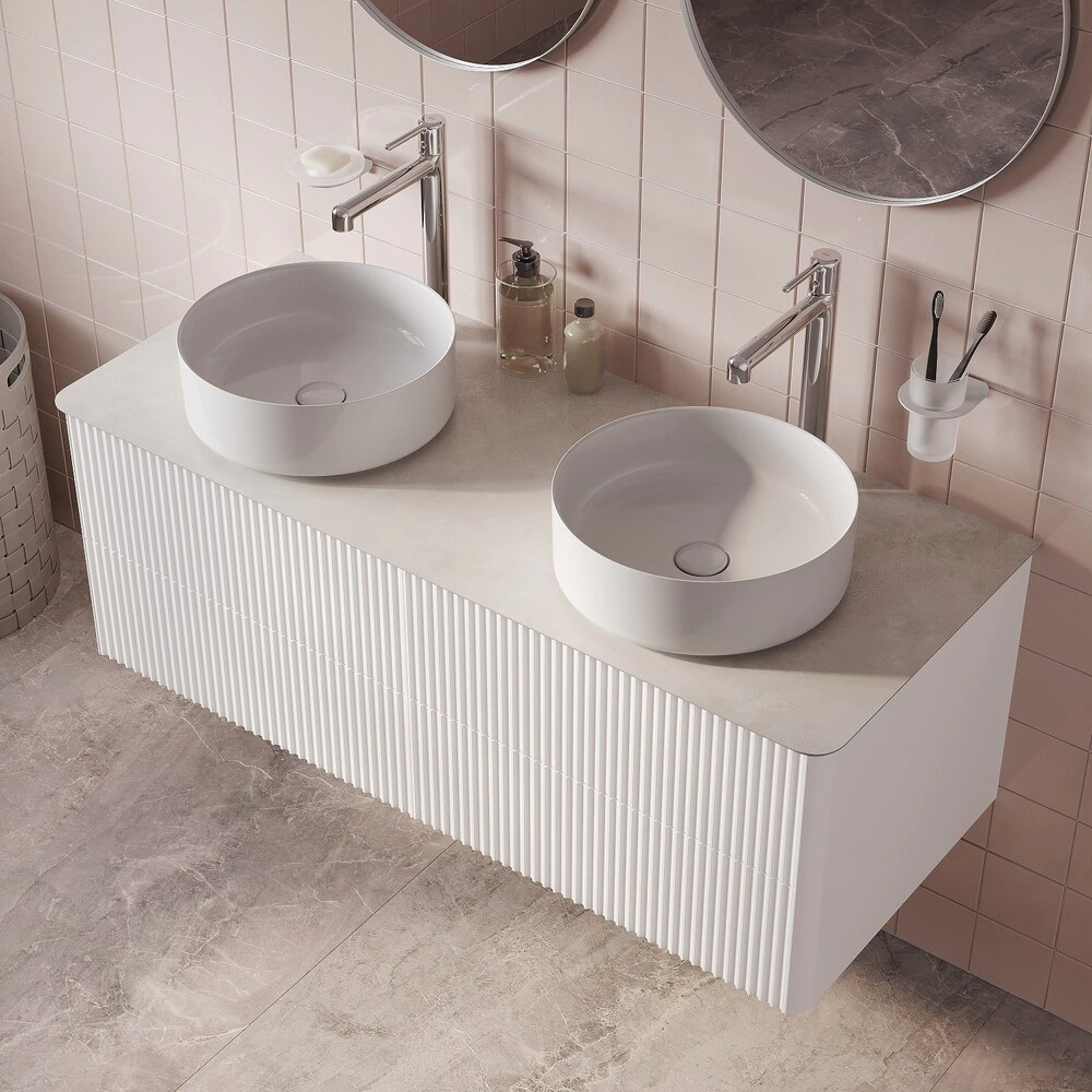 Столешница IDDIS Optima Home 120 см керамогранит светло-серый бетон