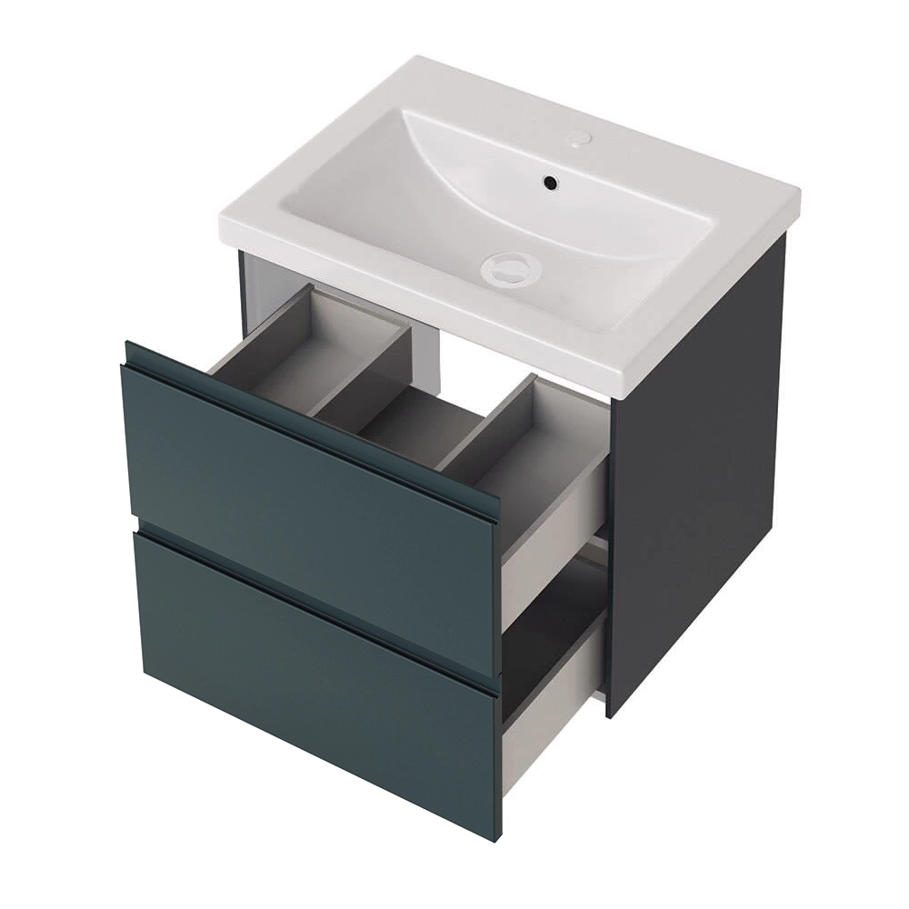 Тумба без раковины FLUMEN DESIGN Анси 60 см подвесная авокадо