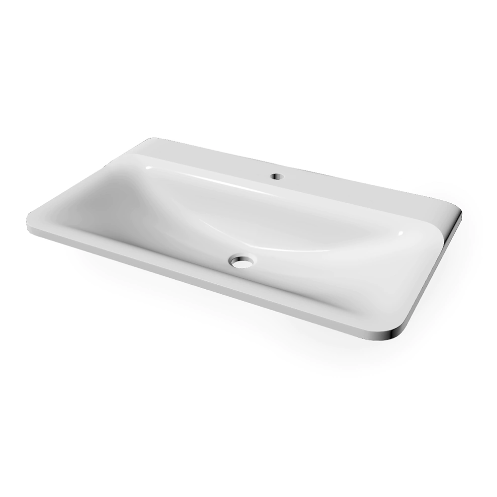 Тумба с раковиной RAVAL Welto 80 см подвесная светло-серая