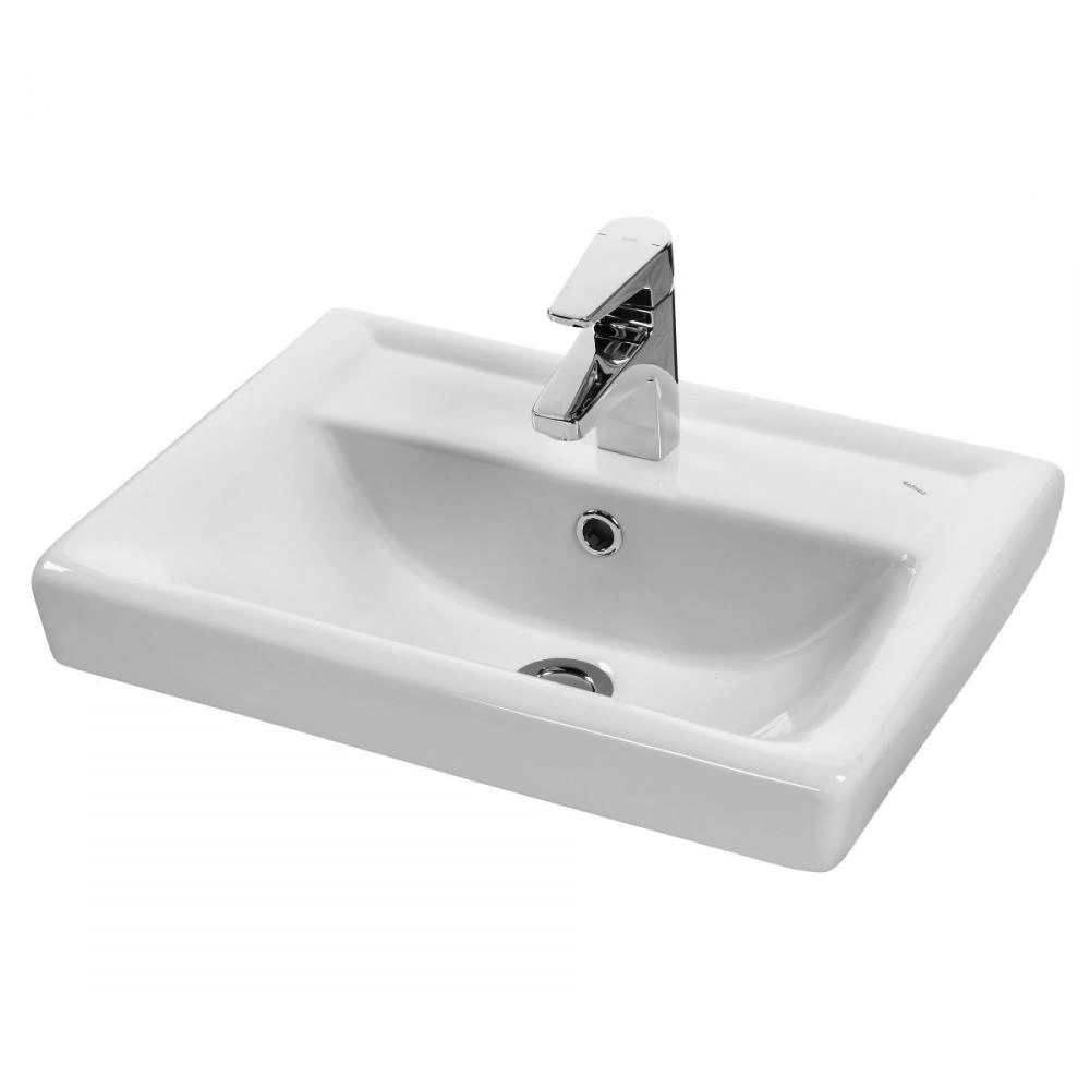 Тумба с раковиной Onika Ирис 50 см подвесная белая